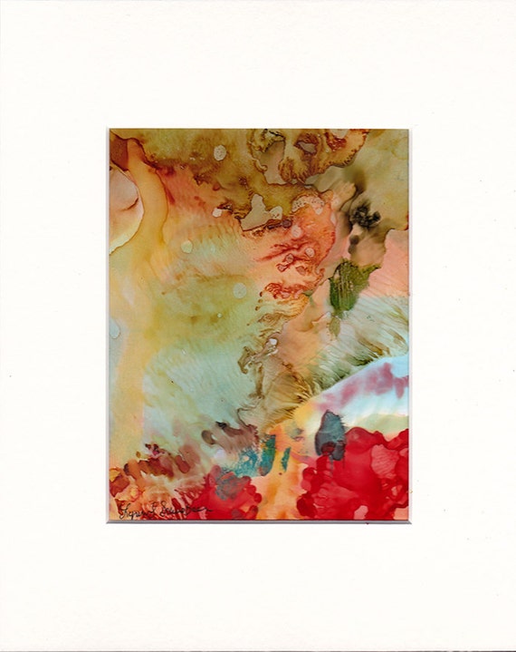 Abstract Matted Art Gift Idea Matted Art Card By SchwebachArts