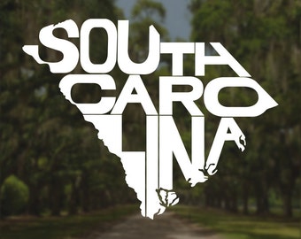 South Carolina Decal, South Carolina Sticker, Laptop Decal, Laptop Sticker, Macbook Decal