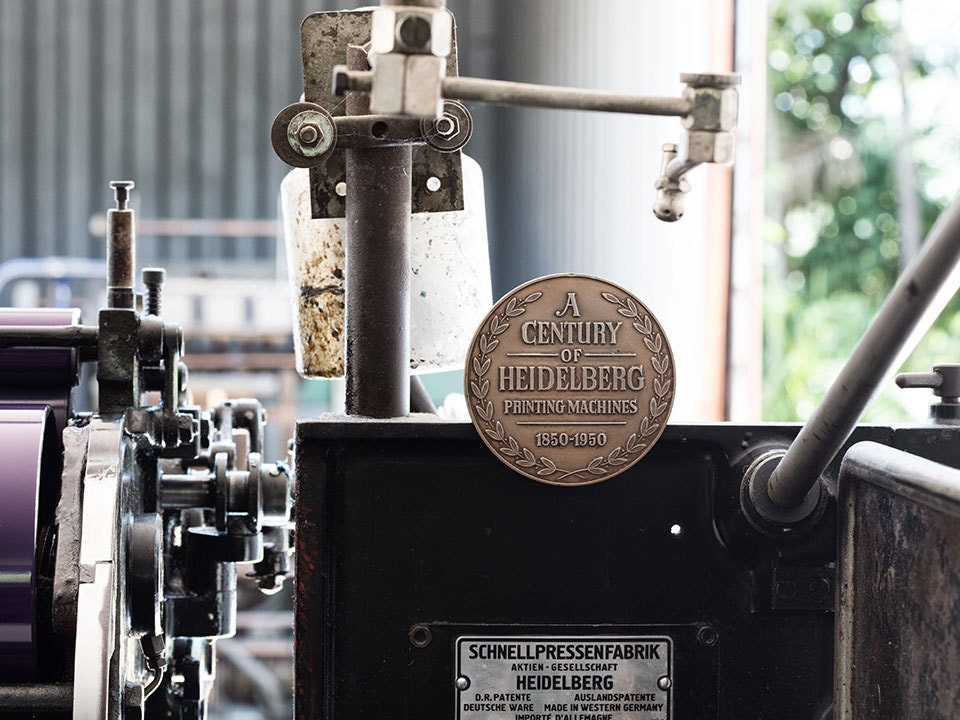 Eine Druckerpresse