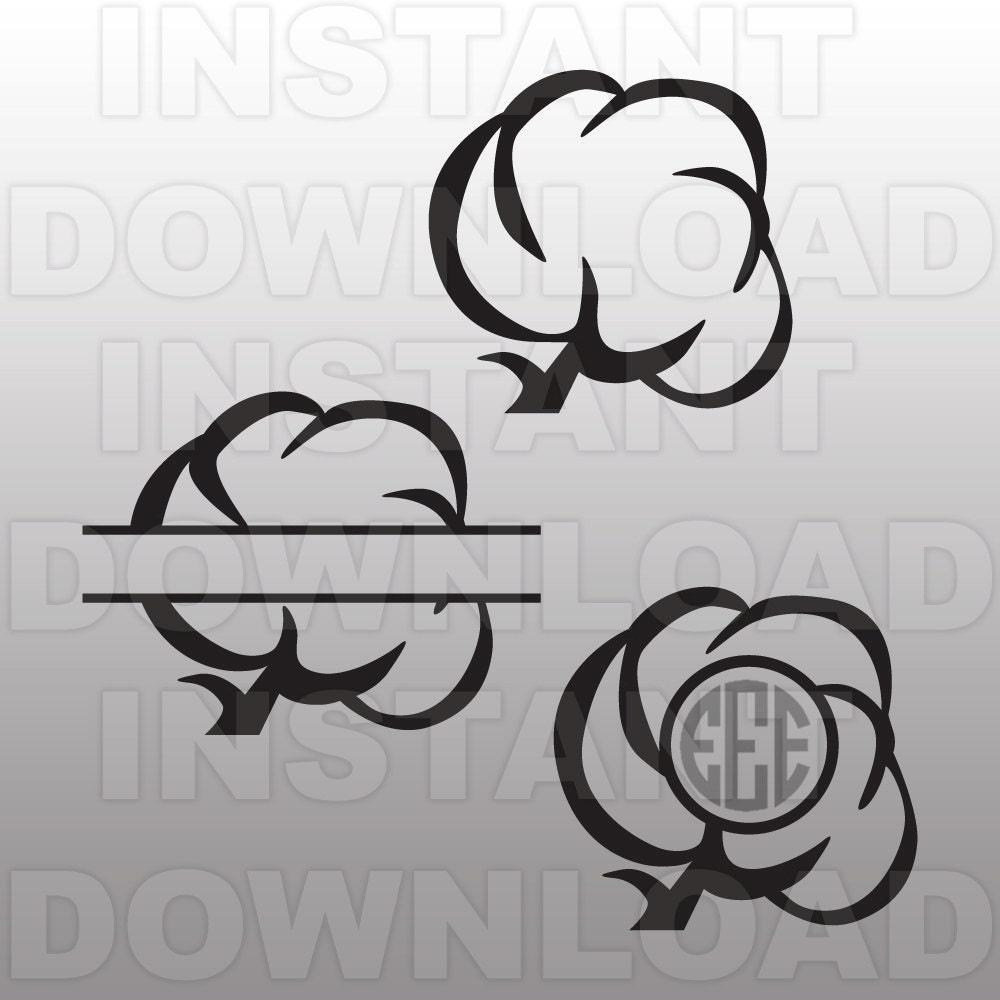 Cotton Ball SVGMonogram SVG FileCutting TemplateVector Clip