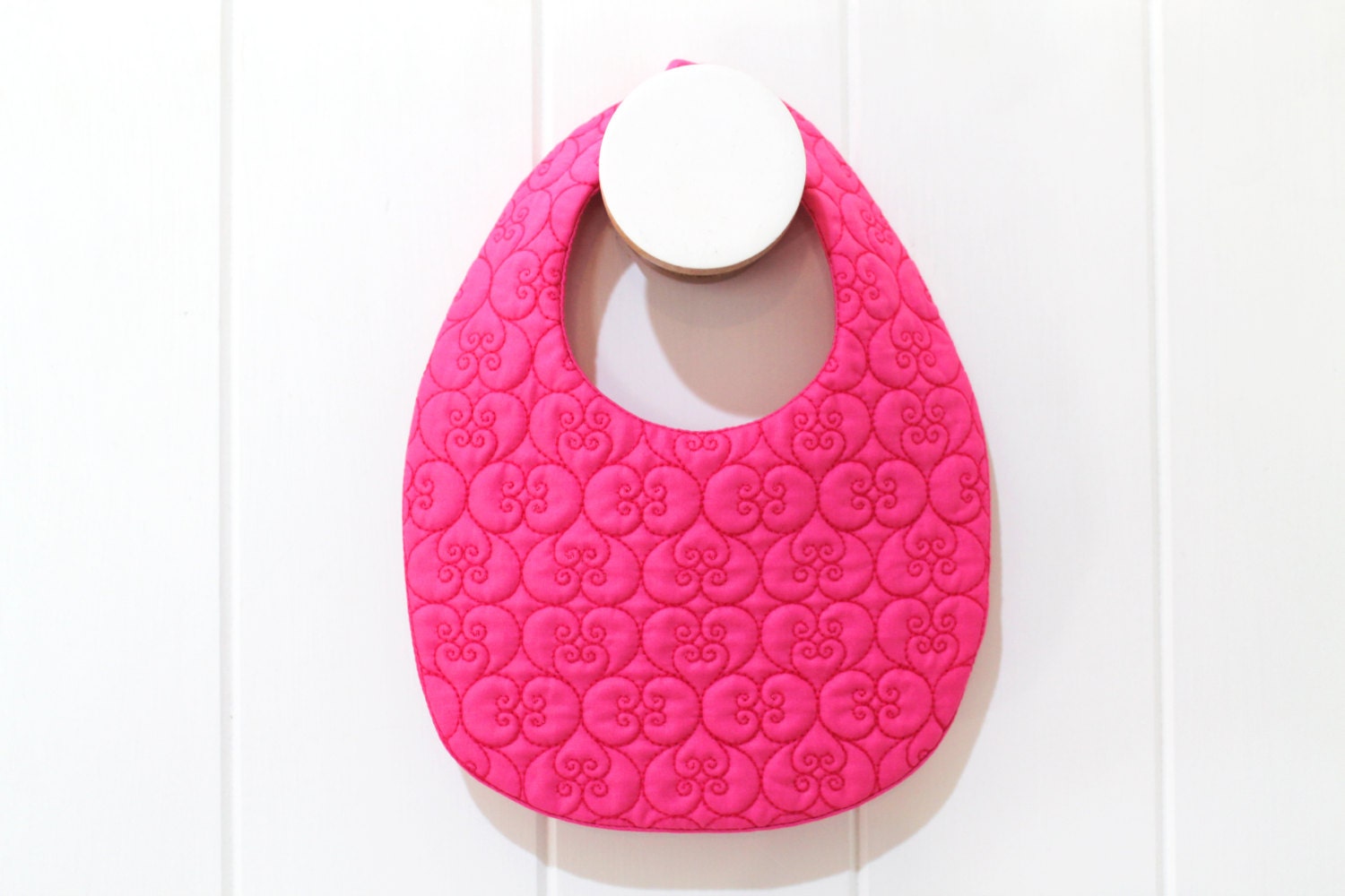 ITH In The Hoop Quilted Baby Bib Love Hearts Machine