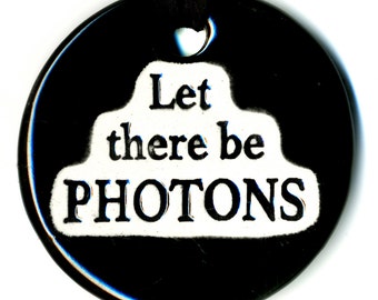 Let There Be Photons Ceramic Necklace in Black