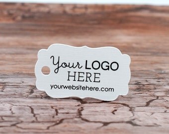 150 tags - 1.5"x0.8" - Customized Ornate Cut Small Price Tags Jewelry Hang Tags Labels | DS0122