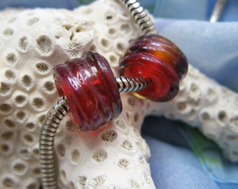 BHB Mango set of 2 Big Hole Beads fit European Charm bracelets