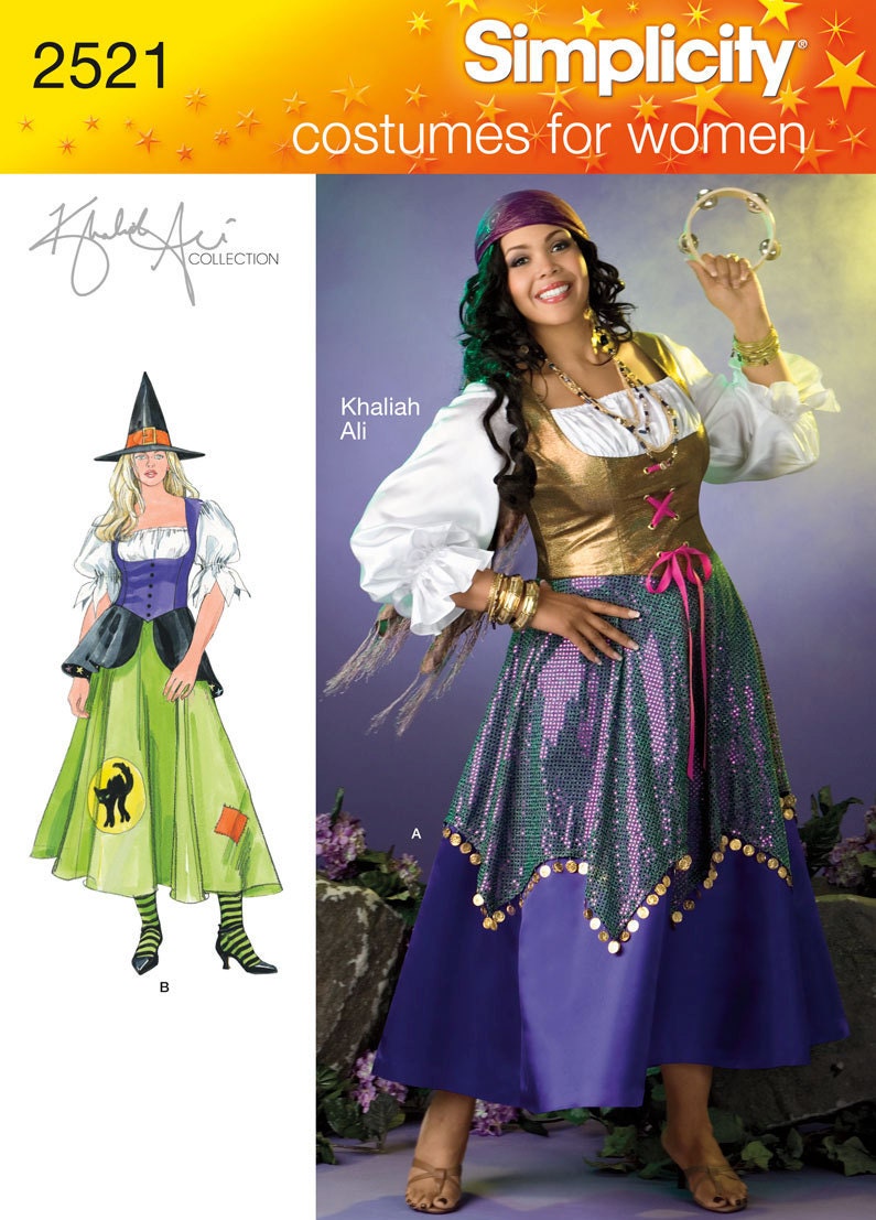 Simplicity 2521 Halloween Costume Pattern Women's Gypsy