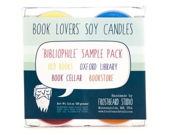 BIBLIOPHILE - Tea Light Sample Pack - Book Lovers' Scented Soy Candles