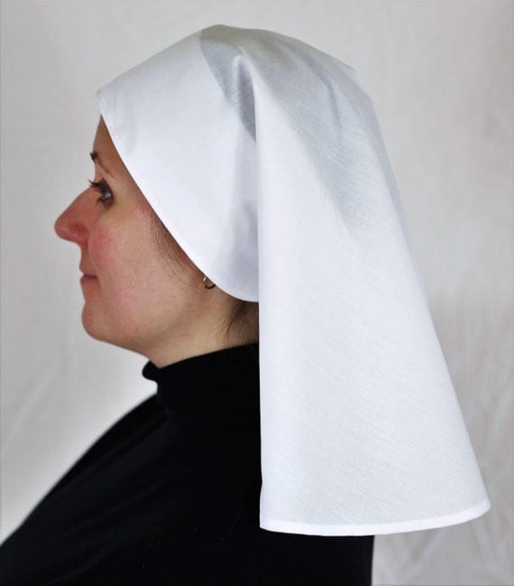 Short White Work Veil Catholic Nun Nun's Habit NEW