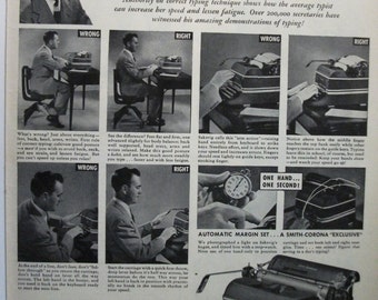 Office ... 128 "Smith-Corona Typewriter" Ad - April 1947