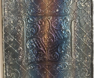 24"x 24" Antique 1890's Ceiling Tin Bare Metal Embossed Reclaimed 261-16