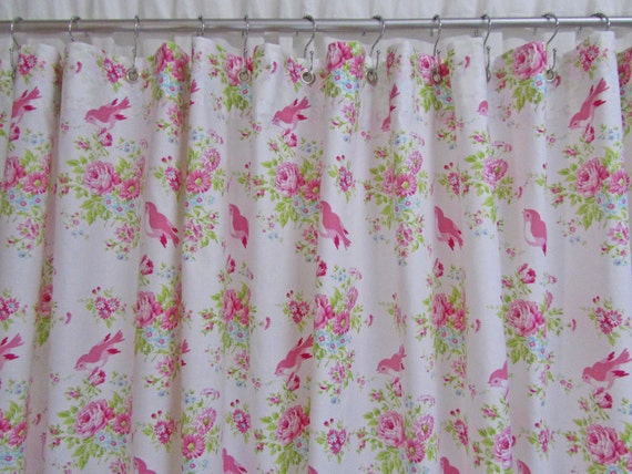 Landhaus schick duschvorhang shabby chic decor rose