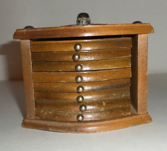 Vintage Coaster Set Boxed Wood Coasters Cork and Wood