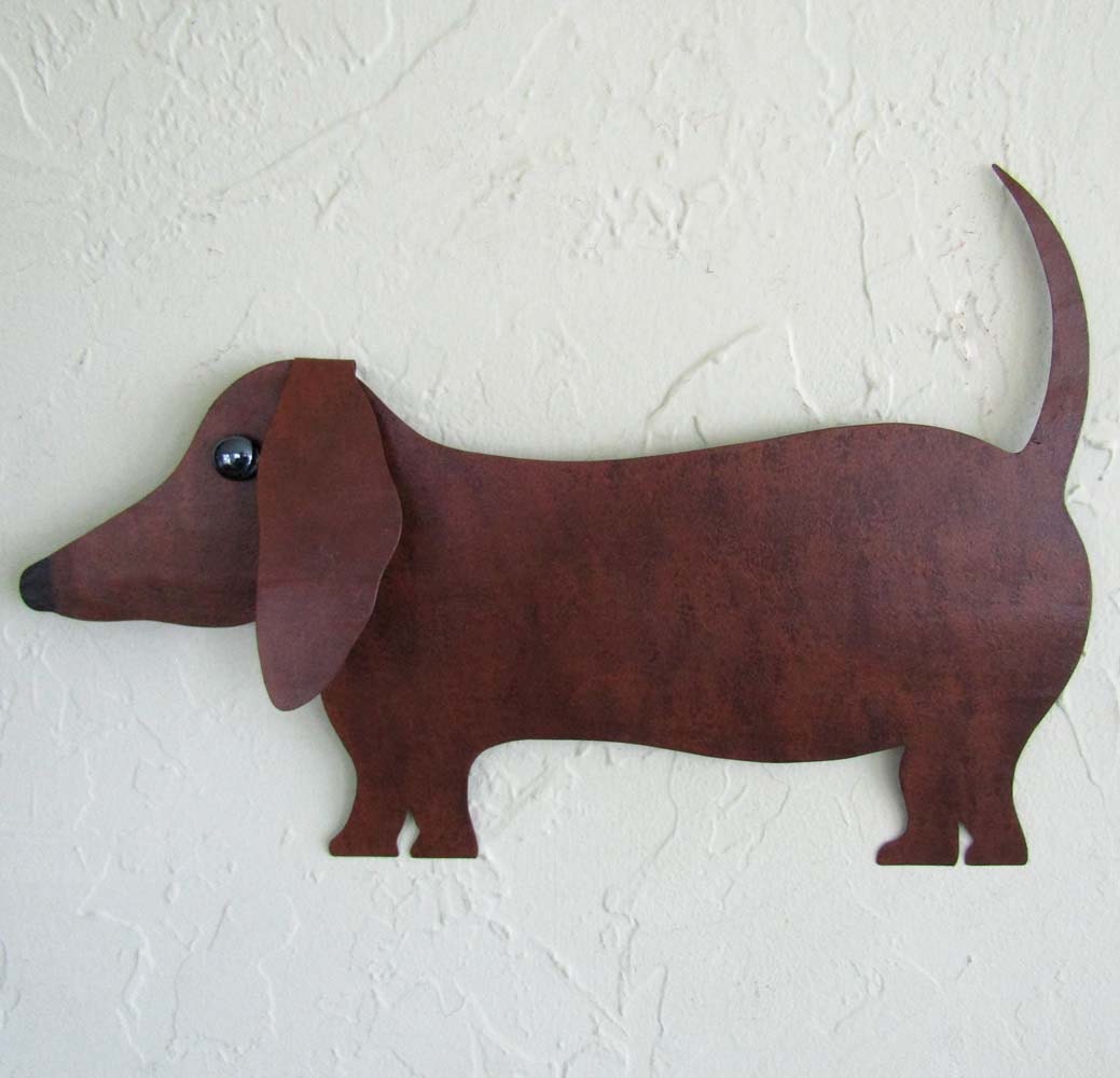 Metal Wall Art Dachshund Wall Sculpture Animal Decor Indoor