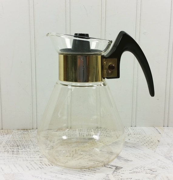 Corning Glass Beverage Carafe Individual Glass Coffee Server