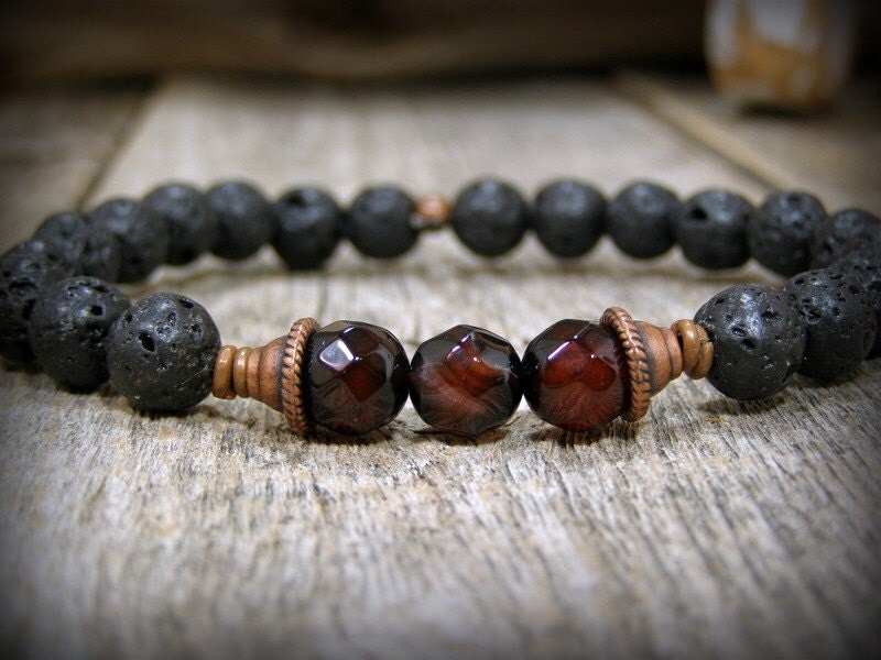 Mens Beaded Bracelet Mens Beaded Bracelet Black Bracelet