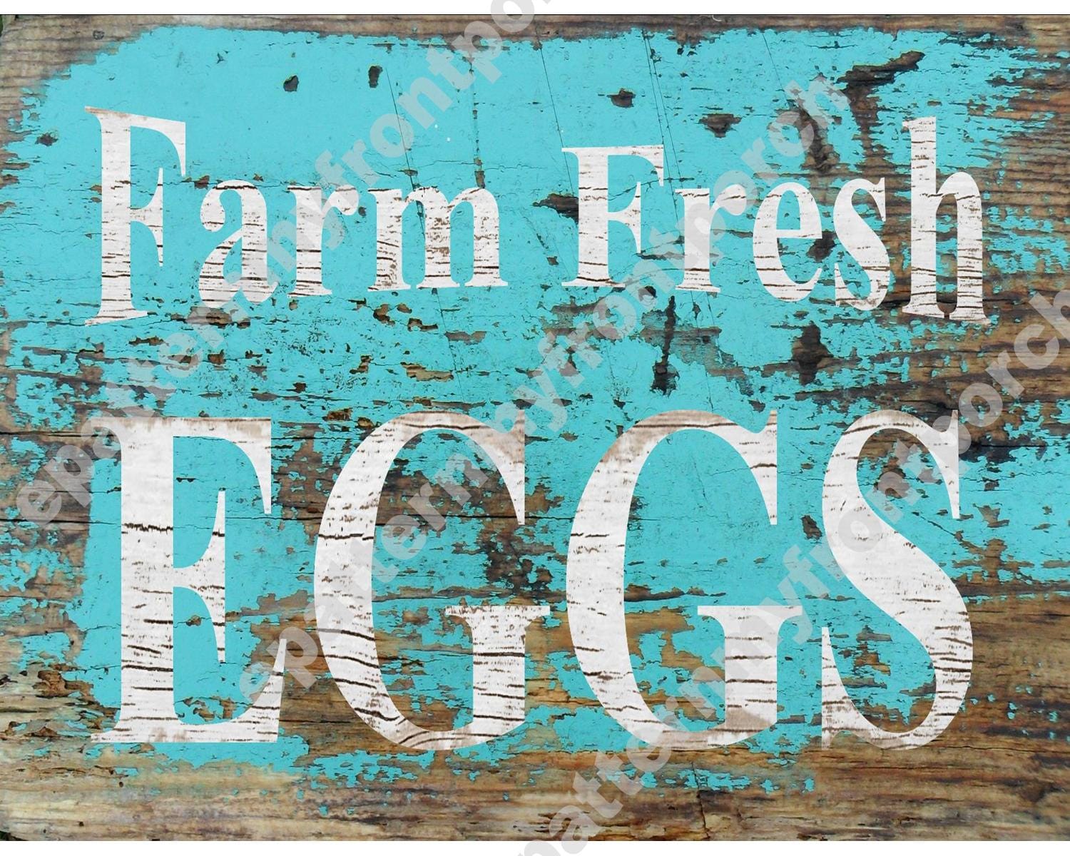 Printable Download Farm Fresh Eggs Turquoise Cottage Beach