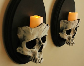 Set of Skull Sconces Pre Order