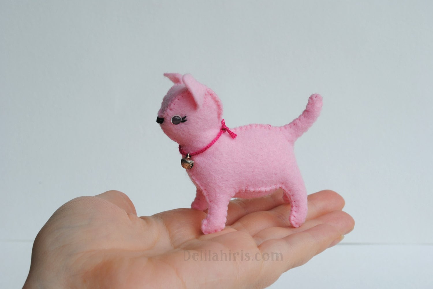 pink stuffed cat