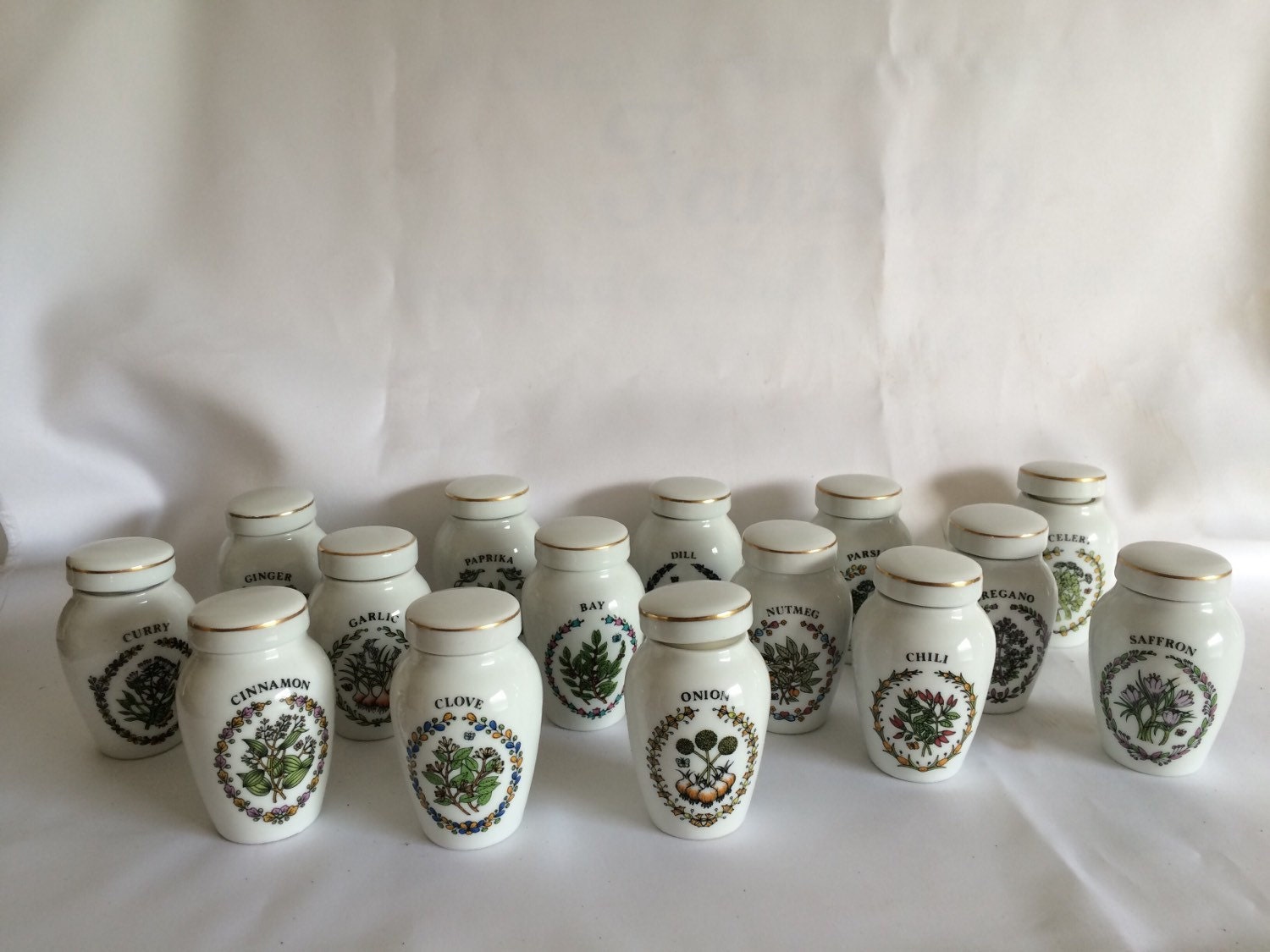 Franklin Mint Spice Jar Set