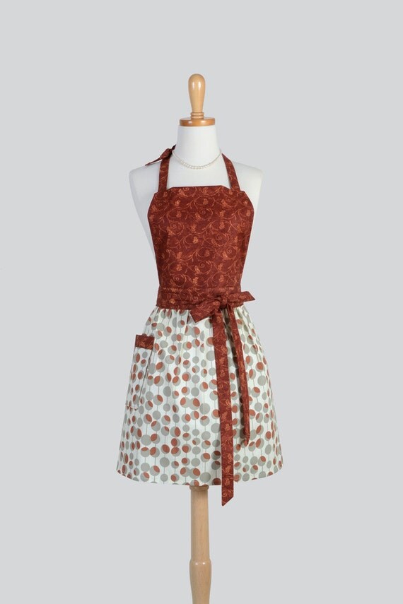 SALE Full Bib Womens Apron Handmade Modern by CreativeChics