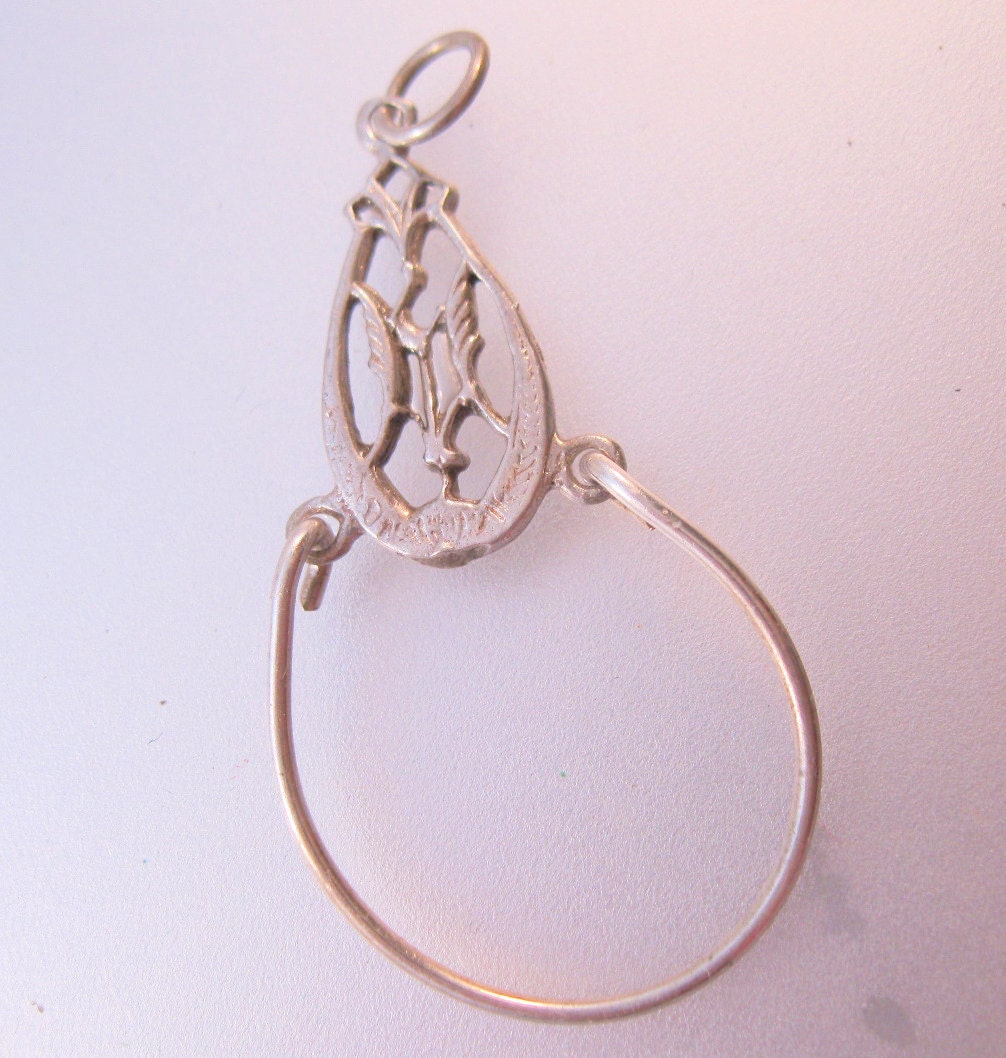 Charm Holder Pendant Sterling Silver Vintage Jewelry Jewellery