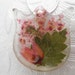 Tulip Shaped Resin Pendant w/Ombre Boronia,Queen Anne's Lace,Heather Pressed Flower Pendant-Gifts Under 30-Symbolizes Peace, Admiration