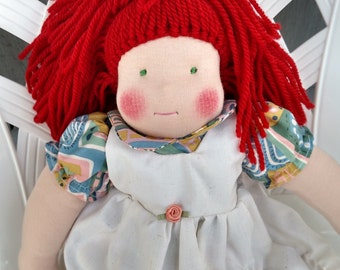 16 inch Waldorf doll with red hair