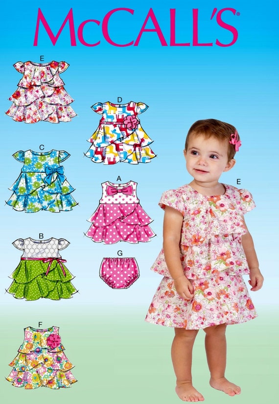 pattern for ruffle toddlers dress Toddlers' 8 to Pattern, Ruffle Pattern, Baby Dress Ruffles Dress 29 Sz