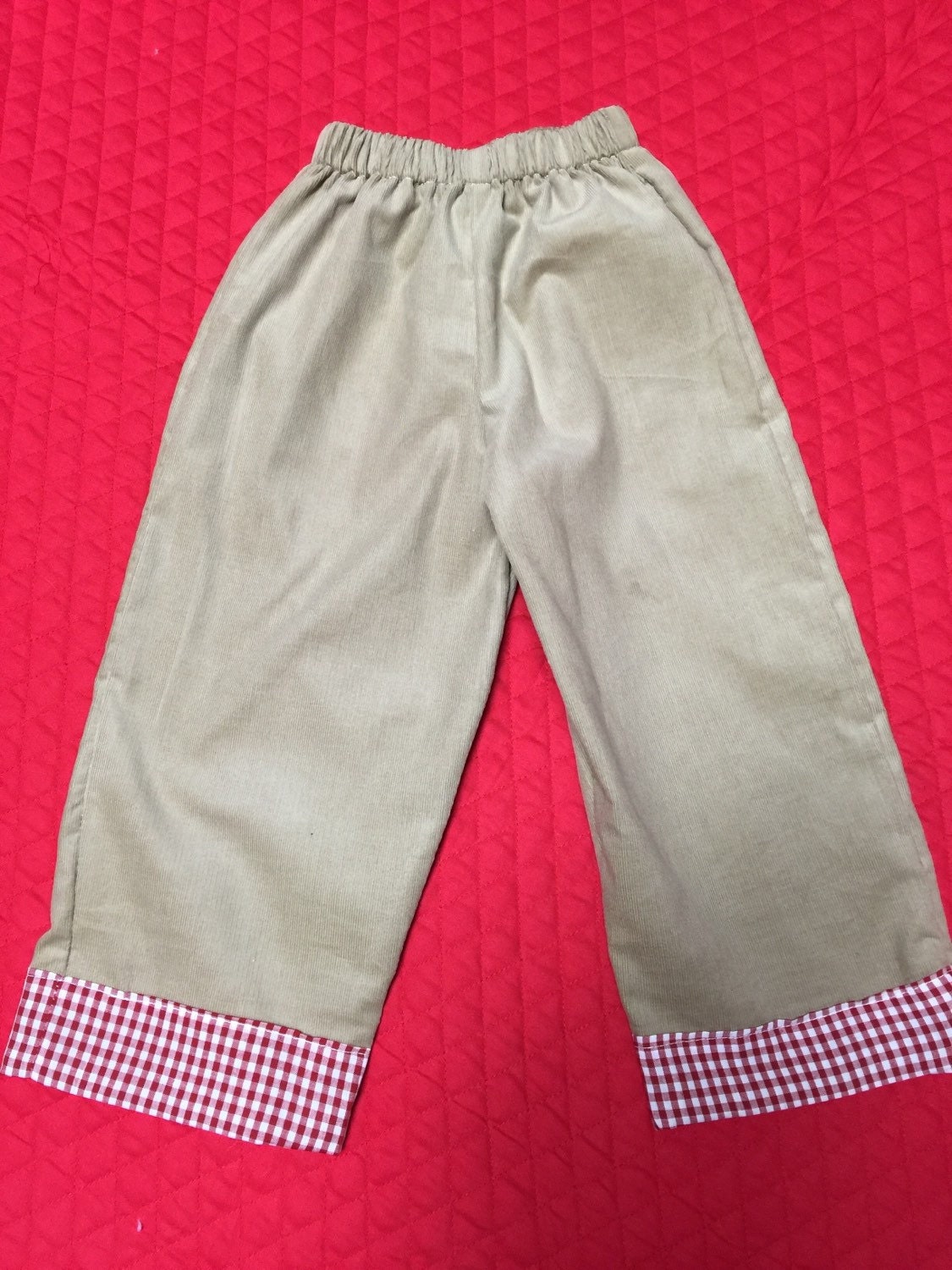 Little boys pants khaki corduroy pants by KountryKidsBoutique