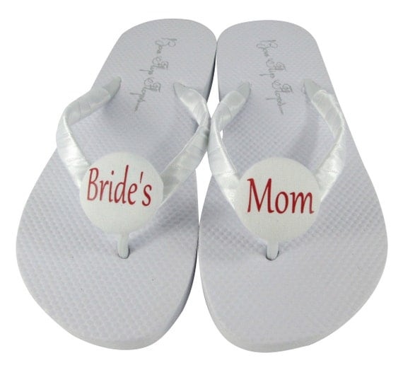 Red Brides Mom Flip Flops Or Mother Of The Groom For The 0632