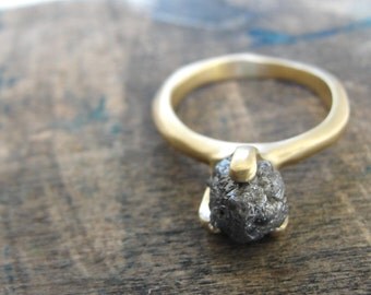 Alternative Engagement Ring , Raw Diamond Ring , Rough Diamond Engagement Ring , Rough Diamond Ring , Diamond Ring , Unique Engagement Ring