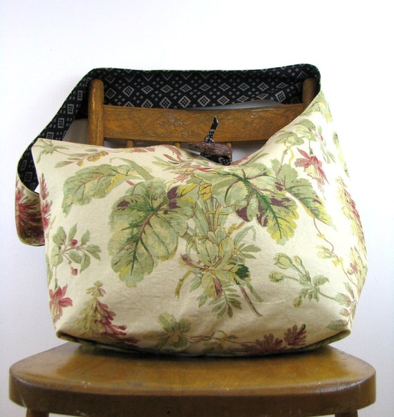 SLOUCHY HOBO BAG Floral Bag Crossbody Bag Over Shoulder