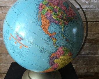 Vintage World Globe Replogle 12" Reference 70's
