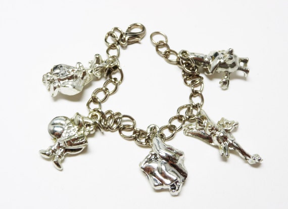 Disney Characters Charm Bracelet Childrens by thejewelseeker