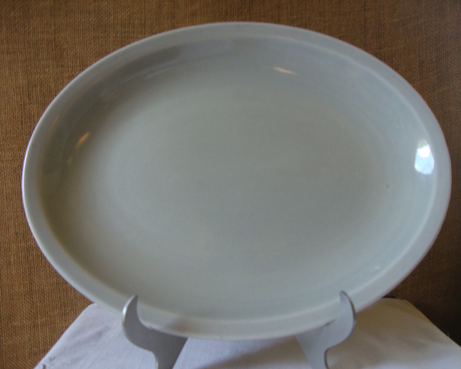 VINTAGE PADEN CITY Pottery Company Greenbriar Gray Platter Mid Century