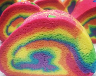 Lucky Rainbow Bubble Bars - Unicorn Bubble Bars - Solid Bubble Bath - Vegan Bubble Bath - Naked Bubble Bath - Made To Order - Ready to Ship