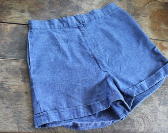 1960s Shorty Shorts // High Waisted Hot Pants // small
