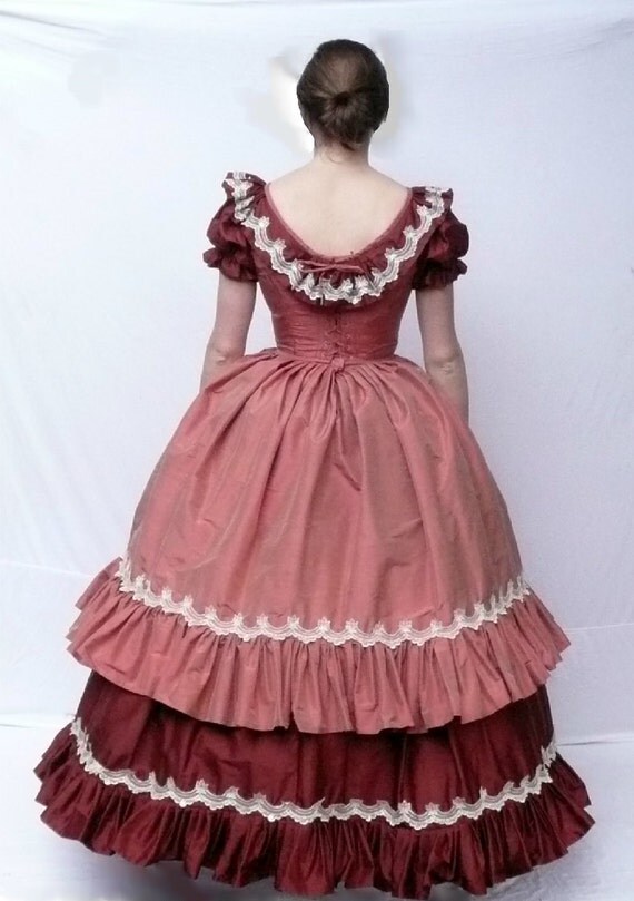 Victorian Ball Gown Silk Wedding Gown Disney Princess