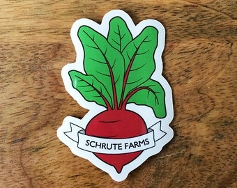 Schrute Farms Beet Sticker - Dwight Schrute The Office Vinyl Sticker
