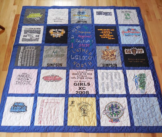 25 T-Shirt Memory Quilt With Sashing FREE by ...