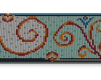 Loom Beading Pattern, Square Stitch, Bracelets Digital Pattern, Peyote Template, Cuff, Peyote Square, Peyote Bracelet Pattern