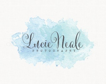 Custom Premade Photography Logo - Watercolor Logo Watermark Logo Hand Drawn Small Business Logo