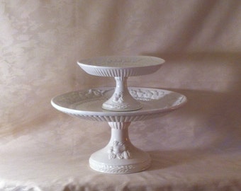 Vintage WHITE ITALIAN Cake Stands/Wedding Cake/Cupcakes