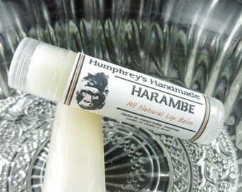 HARAMBE Lip Balm, Tropical Flavor Gorilla Lip Balm, Natural Bee Balm Jojoba Oil, Mango Butter, Vitamin E Funny Injustice Stocking Stuffer