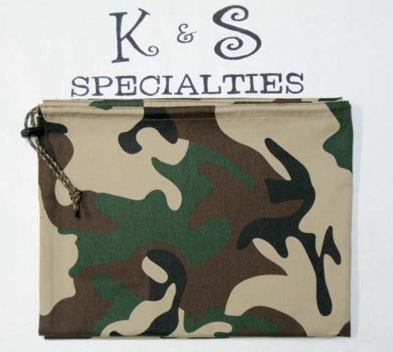 Camo Fabric Laundry Bag/ Personalized For Your by KSSpecialties