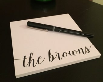 Personalized Notepad / Square Notepad / Customized Note Pad for Teachers / Housewarming Gift