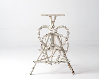 antique twig table, folk art bentwood side table
