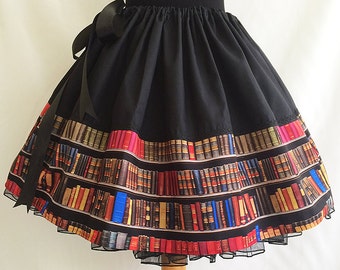 Literary clothes,Literature Skirt, Geekery Clothing, Book Skirt By ROOBY LANE