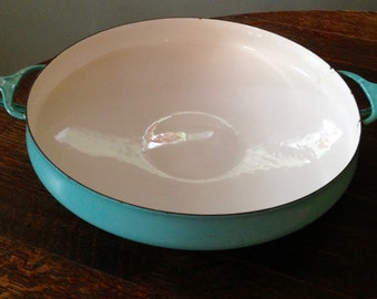 DANSK Kobenstyle Turquoise Paella Pot Enamelware MCM Danish