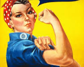Red & White Polka Dot Bandanna, Large Bandanna, Rosie the Riveter Bandanna, Pirate Bandana, Cosplay, Rockabilly Pinup Girl - We Can Do It!