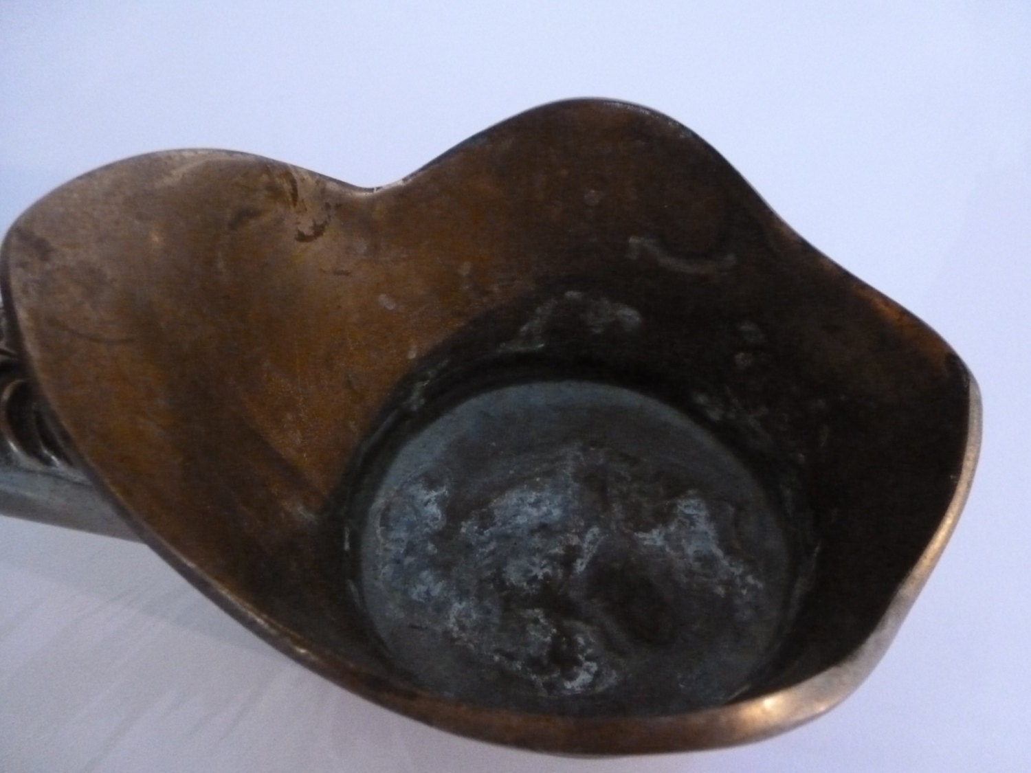 Antique Brass Coal Pan Brass Scoop Solid Brass by CurranStudios